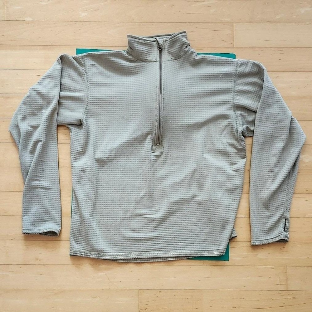 US Army Gen III ECWCS L2 Polartec Tan Quarter Zip Waffle Gorpcore Military